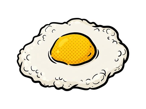 Sunny side up egg illustration