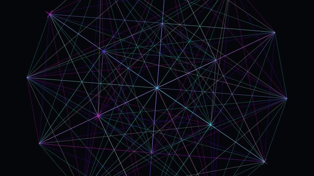 High-definition seamless sparkling background loop featuring sacred geometry sparkle lattice motion with vivid deepspace color aesthetics. Ideal for Christmas, luxury events, party visualizers, tech 