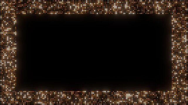 gold particle border wave background loop