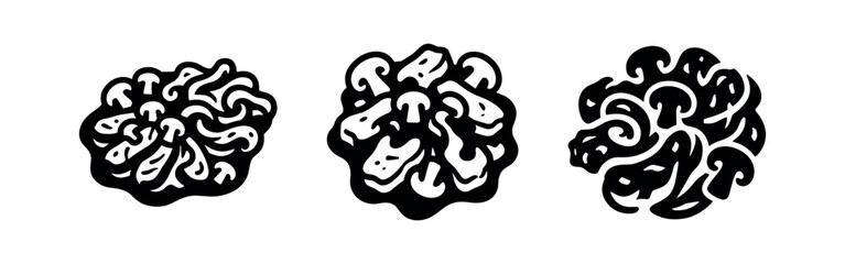 Fototapeta premium Abstract Organic Shapes and Swirls Vector Illustrations