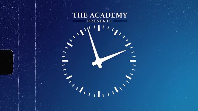 Abstract time concept minimalist clock graphic animation