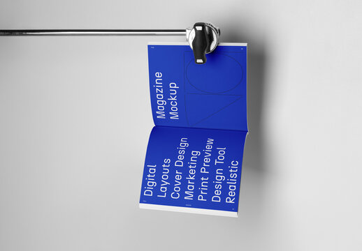 Hanging Magazine Mockup