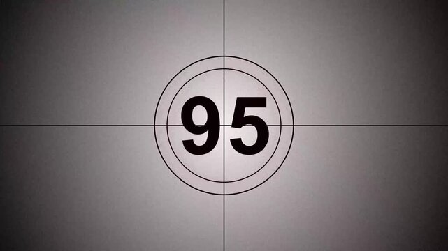 Ultimate Number Counter Animation from 90 to 100 with Circular Crosshair