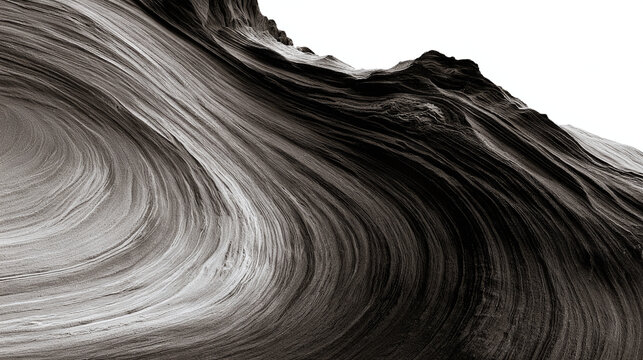 Abstract texture of layered sandstone rock formation with curve pattern
