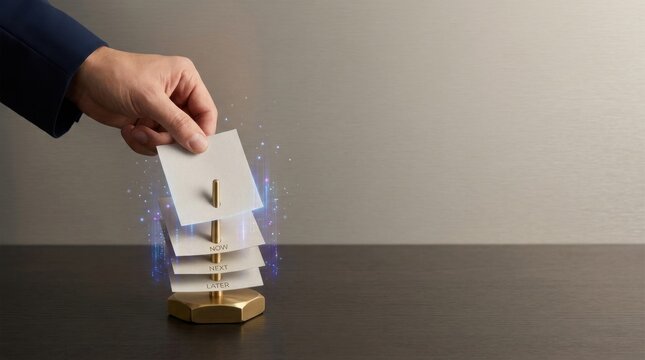 Person holding piece of paper representing task prioritization and handling incoming requests for efficient processing