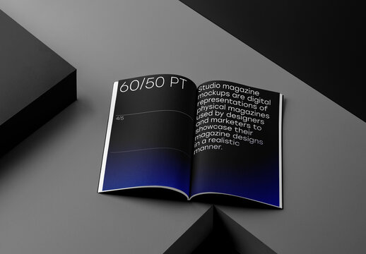 A4 Open Magazine Mockups
