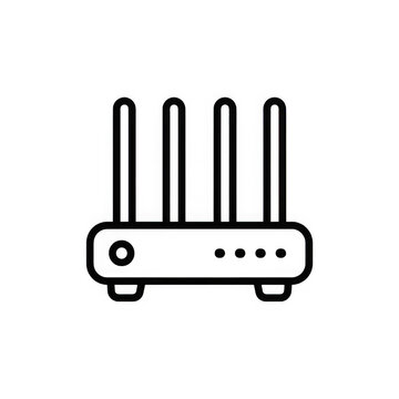 High speed internet router icon for telecommunications and network connectivity