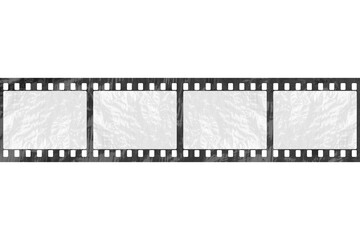 Fototapeta premium Vintage black film strip isolated on a transparent background.