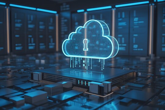 Secure cloud computing system protecting digital information within a modern data server infrastructure