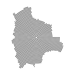 Fototapeta premium Bolivia map made of black dots