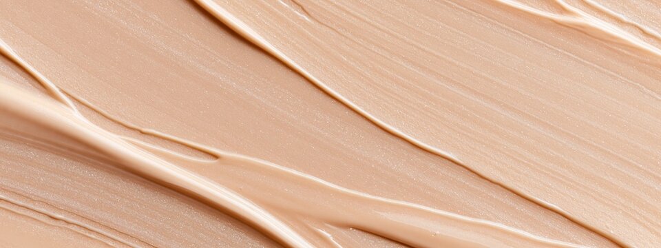 Liquid foundation makeup smear texture close up for cosmetic background