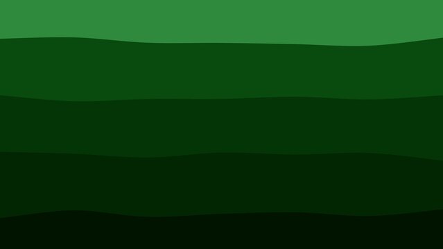 Abstract Layered Green Stacked Wave Pattern Vector Background In Dark Tones