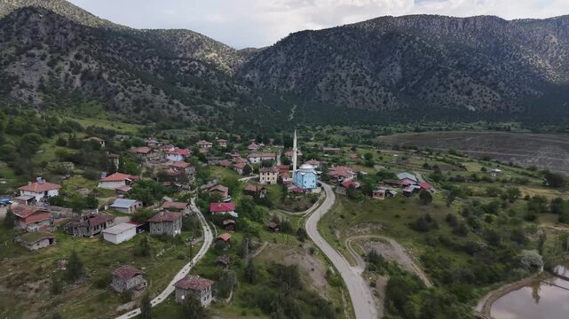 Aerial Views of Tosya Surrounded by Anatolian Landscapes