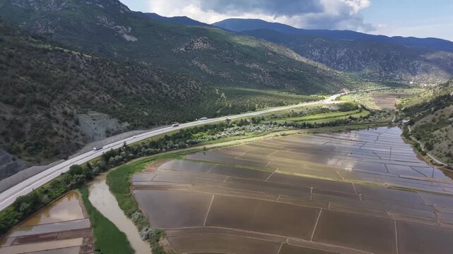 Aerial Views of Tosya Surrounded by Anatolian Landscapes