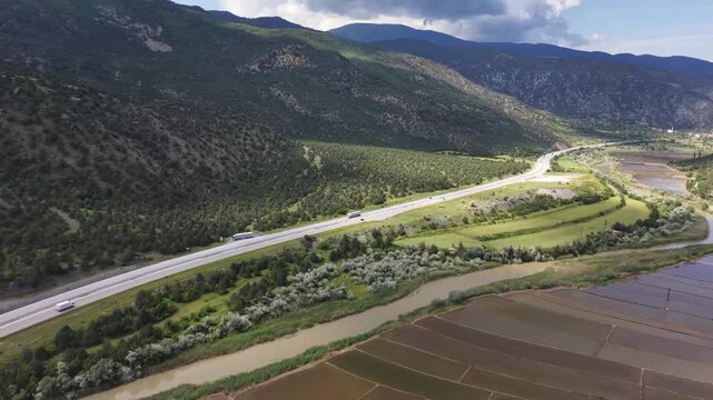 Aerial Views of Tosya Surrounded by Anatolian Landscapes