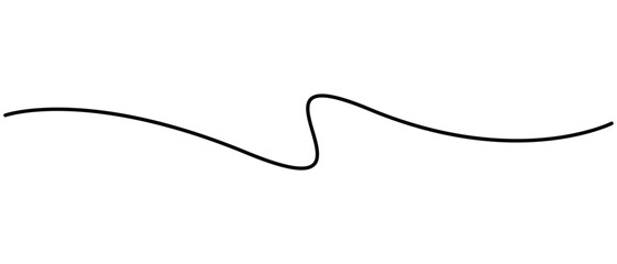 Fototapeta premium Continuous line wave divider for minimalist design and modern graphic layout