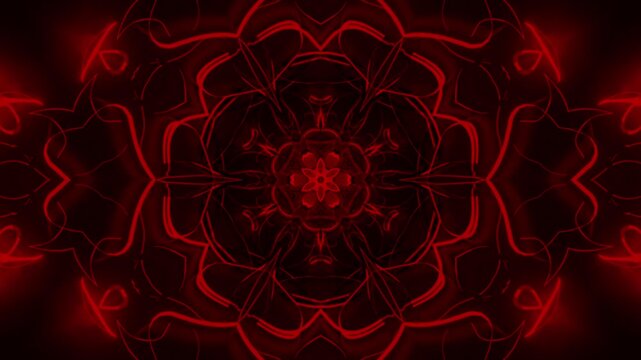 Red Neon Psychedelic Warp Tunnel Kaleidoscope Full HD VJ Loop