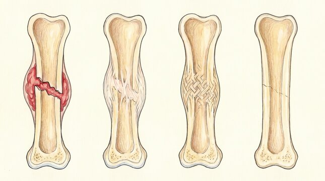 Bone Disease and Fracture Progression Medical Illustration