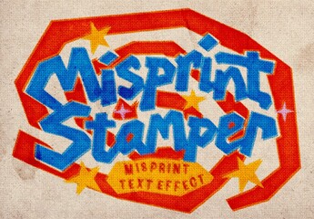 Misprint Stamp Text & Logo Effect For Poster And Branding Design