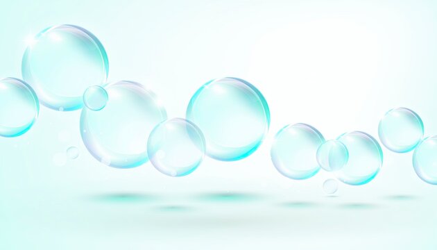 Shimmering Bubbles Ascension: Translucent, shimmering bubbles drift and float upwards against a soft, luminous backdrop, creating a serene and ethereal atmosphere.