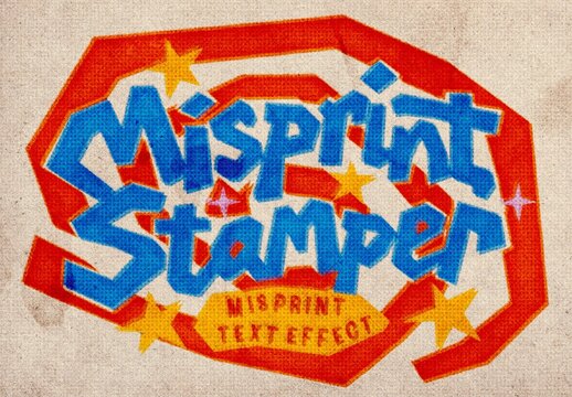 Misprint Stamp Text & Logo Effect For Poster And Branding Design