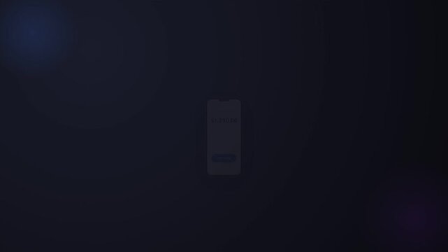 Successful payment confirmation popup, green checkmark notification motion graphic