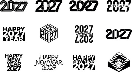 Celebrating the arrival of 2027 a collection of diverse and artistic new year greetings designs and typography for festive celebrations © MSTPIARA