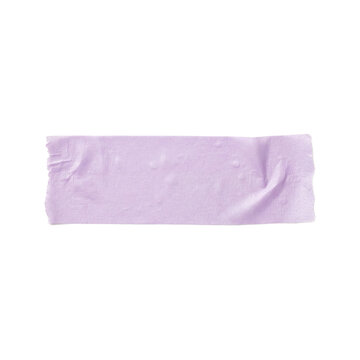 Single Horizontal Strip of Light Pastel Purple Washi Paper Tape with Realistic Texture Isolated on a Plain White Background