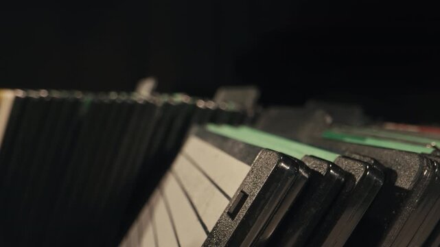 Floppy disk many retro close up macro vintage diskette computer data storage collection stack detail