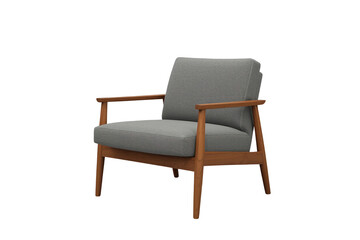 Fototapeta premium Compact charcoal accent chair
