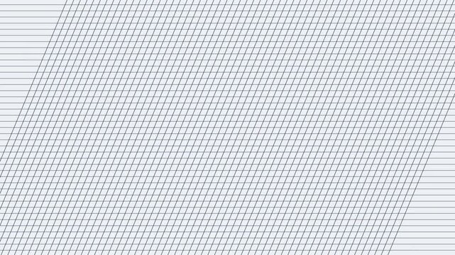 Square Grid Transitioning Into Parallel Diagonal Stripes