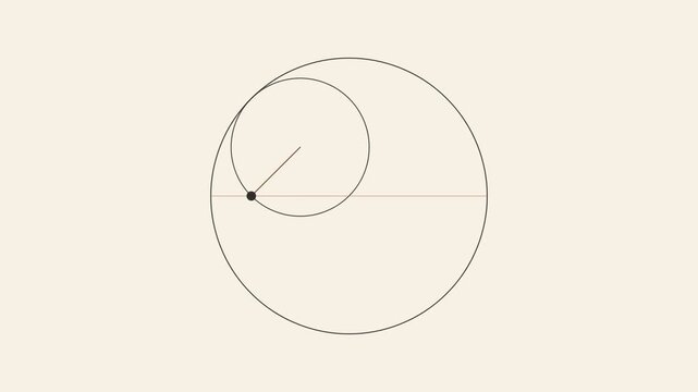 Geometric Hypocycloid Path Traced by Rolling Circle