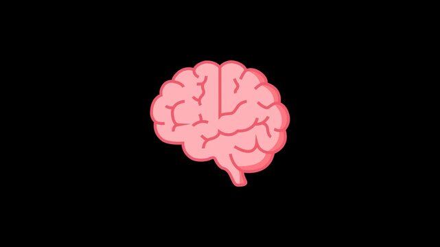 Brain Medical Healthcare Icon Animation with Transparent Background. Full HD. 4K