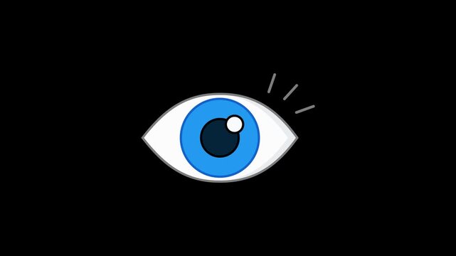 Eye Care Medical Health Icon Animation with Transparent Background. Full HD. 4K