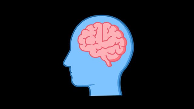 Mental Health Medical Icon Animation with Transparent Background. Full HD. 4K