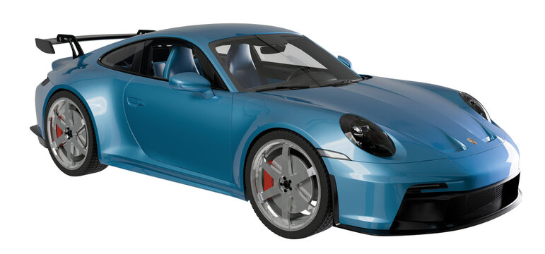 Porsche 911 GT3 isolated on white