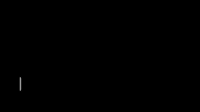  Title box template for video. Side Dashes Title.  Lower thirds motion graphic elements with removal black screen background. For your video components