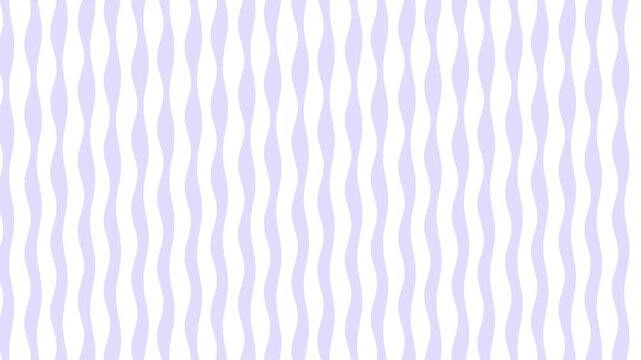 Gentle Wavy Vertical Stripes Pattern in Light Purple and White, Seamless Motion Background