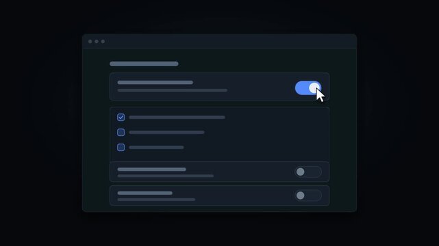 Mouse Click Flips Settings Toggle Switch