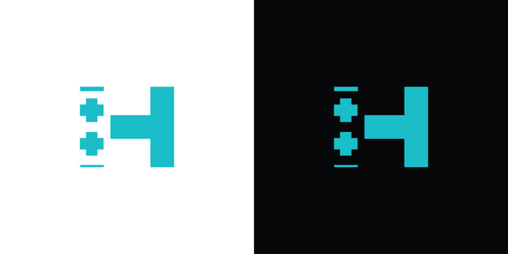 Modern and unique H plus logo design