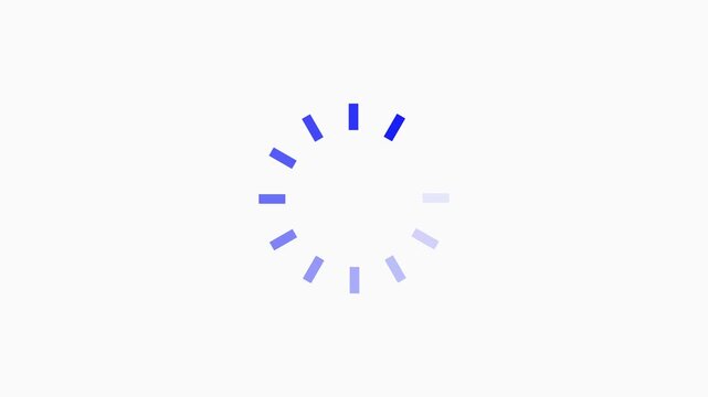 Animated spinning waiting icon animation on white background. animated circle loading gif video icon.