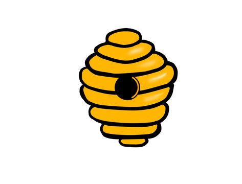 beehive, honey comb illustrations 