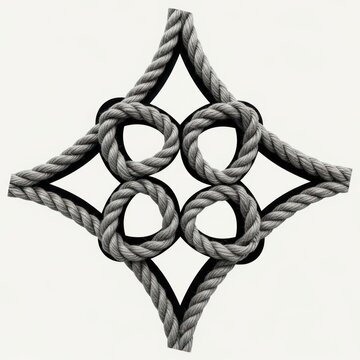 Intricate rope knot pattern abstract design