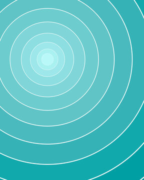 blank aqua color gradient backdrop: expanding concentric rings with white outlines