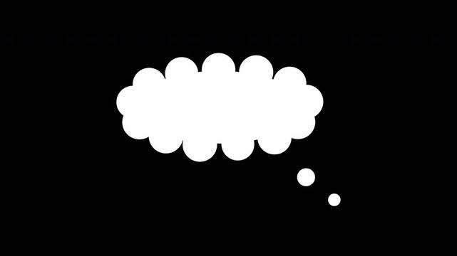 thinking chat speech bubble animated video
Alpha Channel Transparent Background Pop Animation 4K