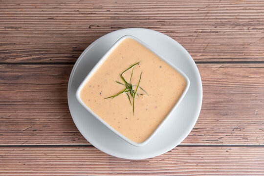 Bowl of spicy and creamy rocoto pepper sauce