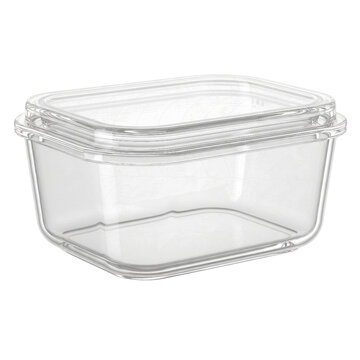 Clear plastic food container with lid
