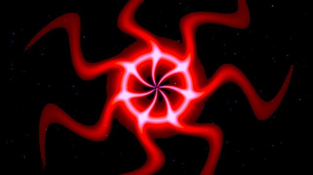 Red Radial Light Bloom Pulse on Dark Background