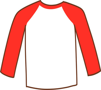 Red Raglan Long Sleeve T-Shirt