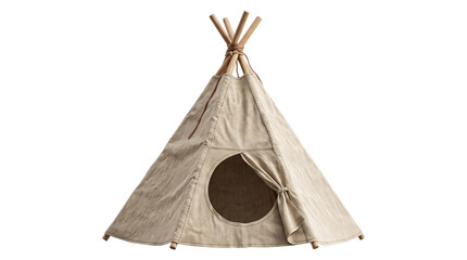 Child's play tent tipi design for indoor and outdoor activities on transparent background. © Highres